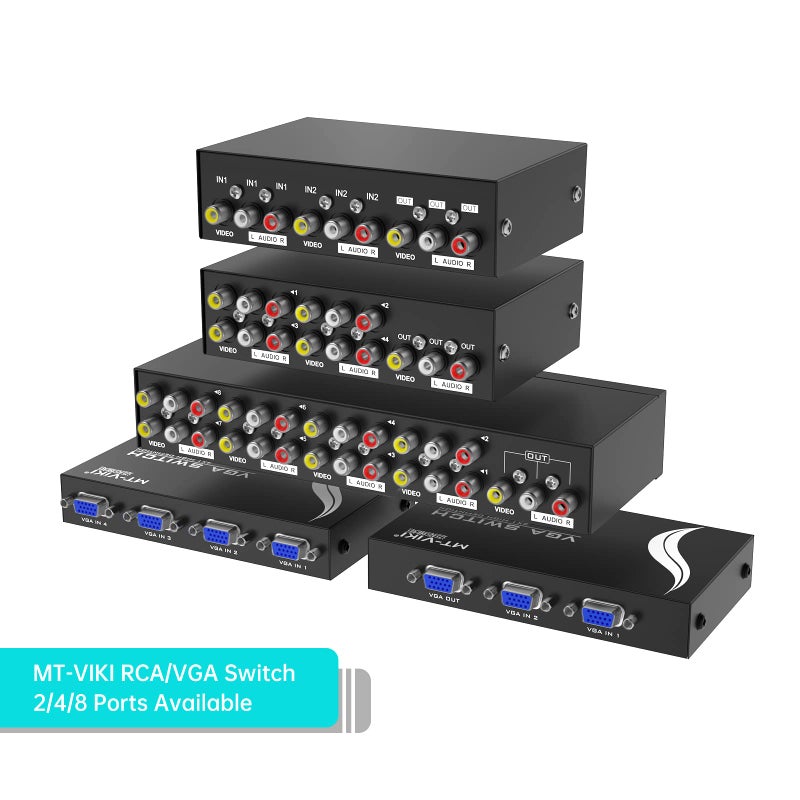 MT-VIKI 2 Port VGA Switch Video Selector Switcher Box (2 Input 1 Output) - Image 2